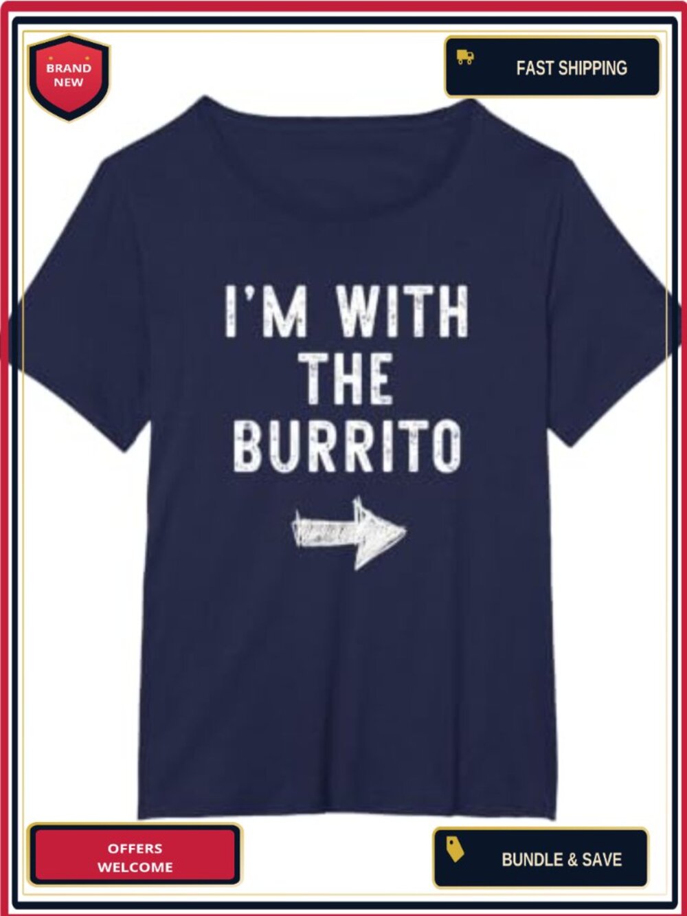 Funny Halloween Couple Costume Burrito Graphic T-Shirt Women's Plus